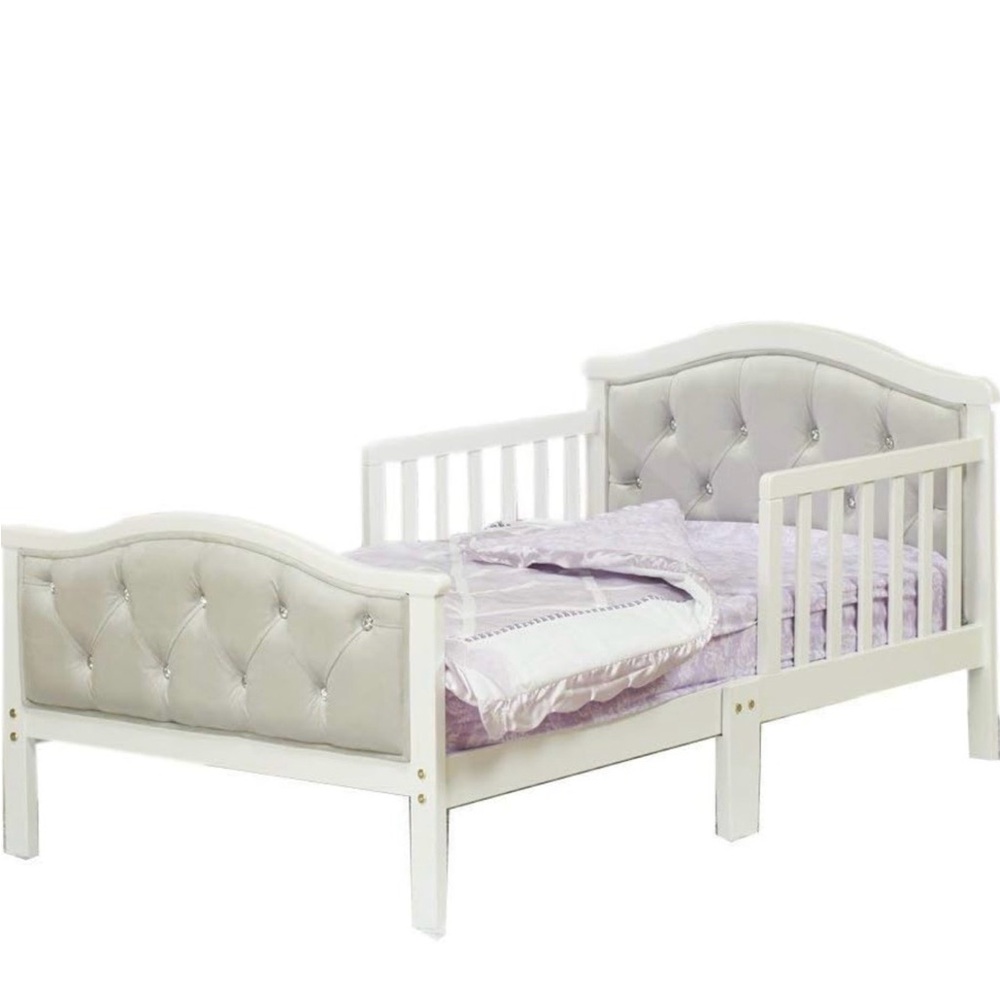 Elegant Cream and Gray Bedding Set with mattress + cover